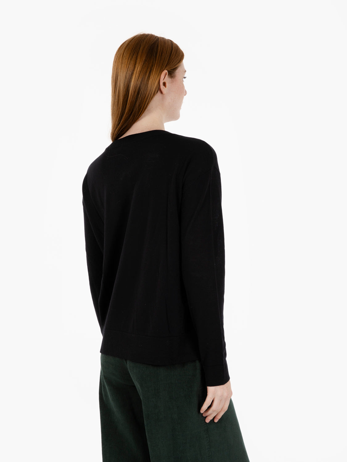 Maglia con scollo a V nero