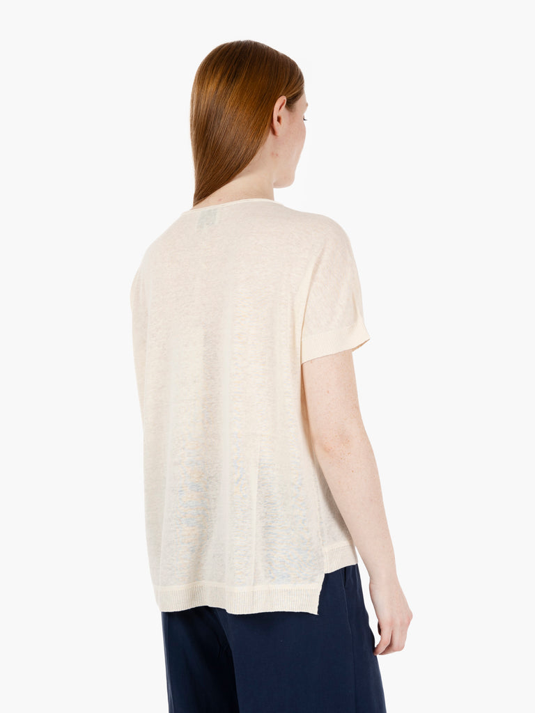 ALESSIA SANTI - Maglia in lino e cotone burro