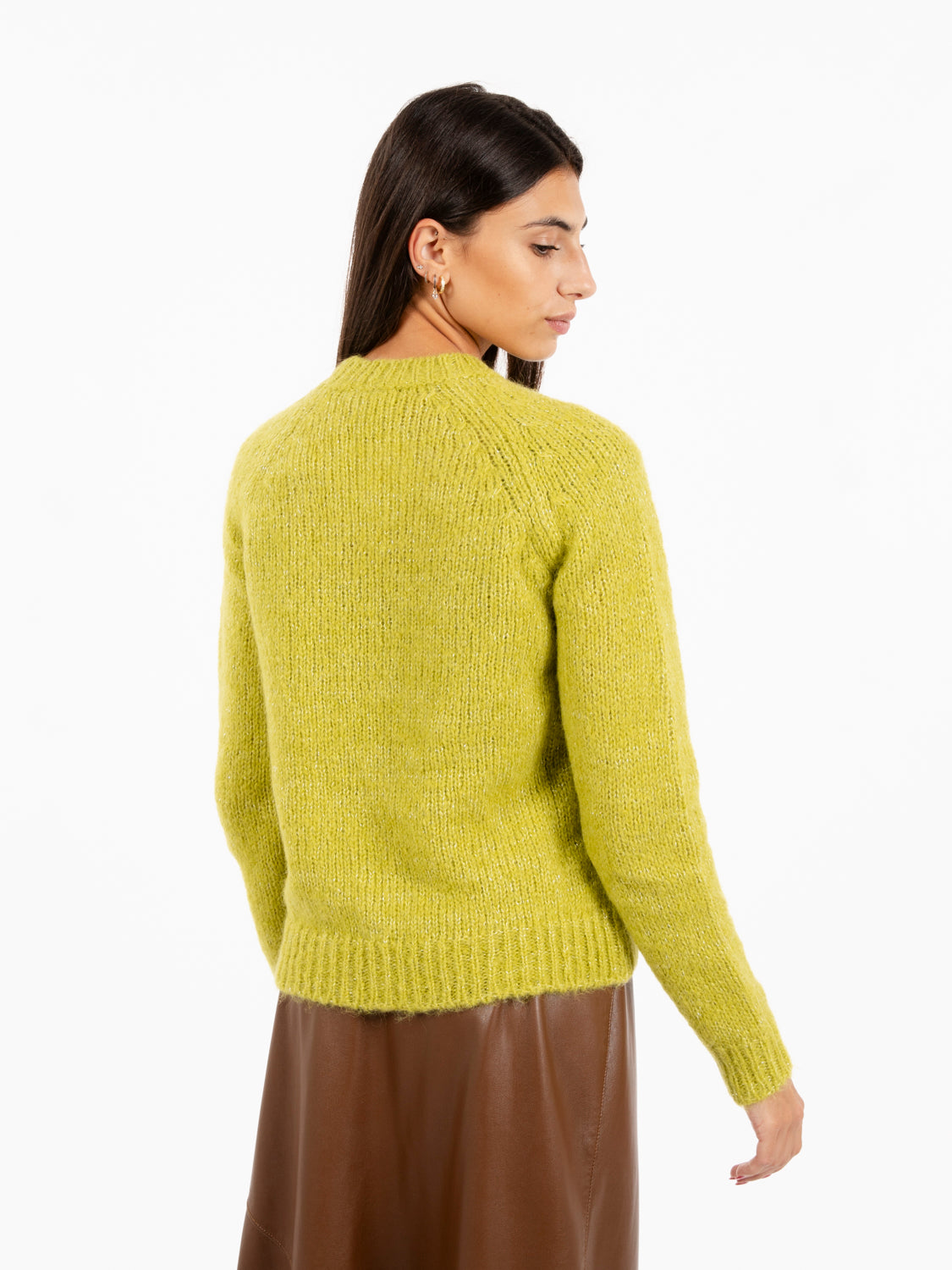 Maglione in alpaca con filo lurex salad