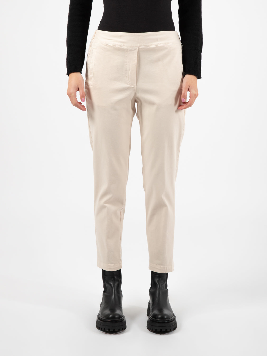 Elastic waist champignon trousers