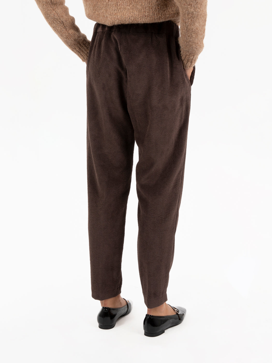 Pantaloni in velluto a coste chocolate