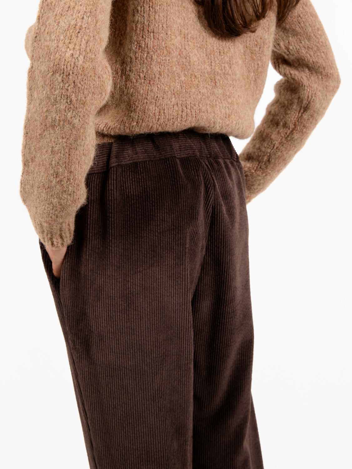 Pantaloni in velluto a coste chocolate