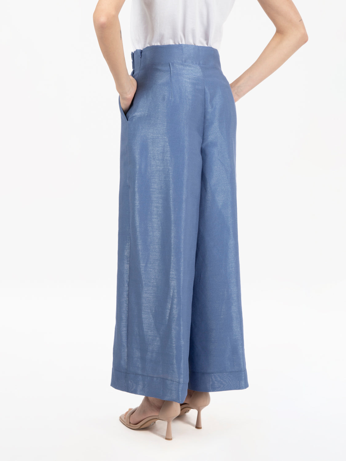 Pantaloni wide ceramica