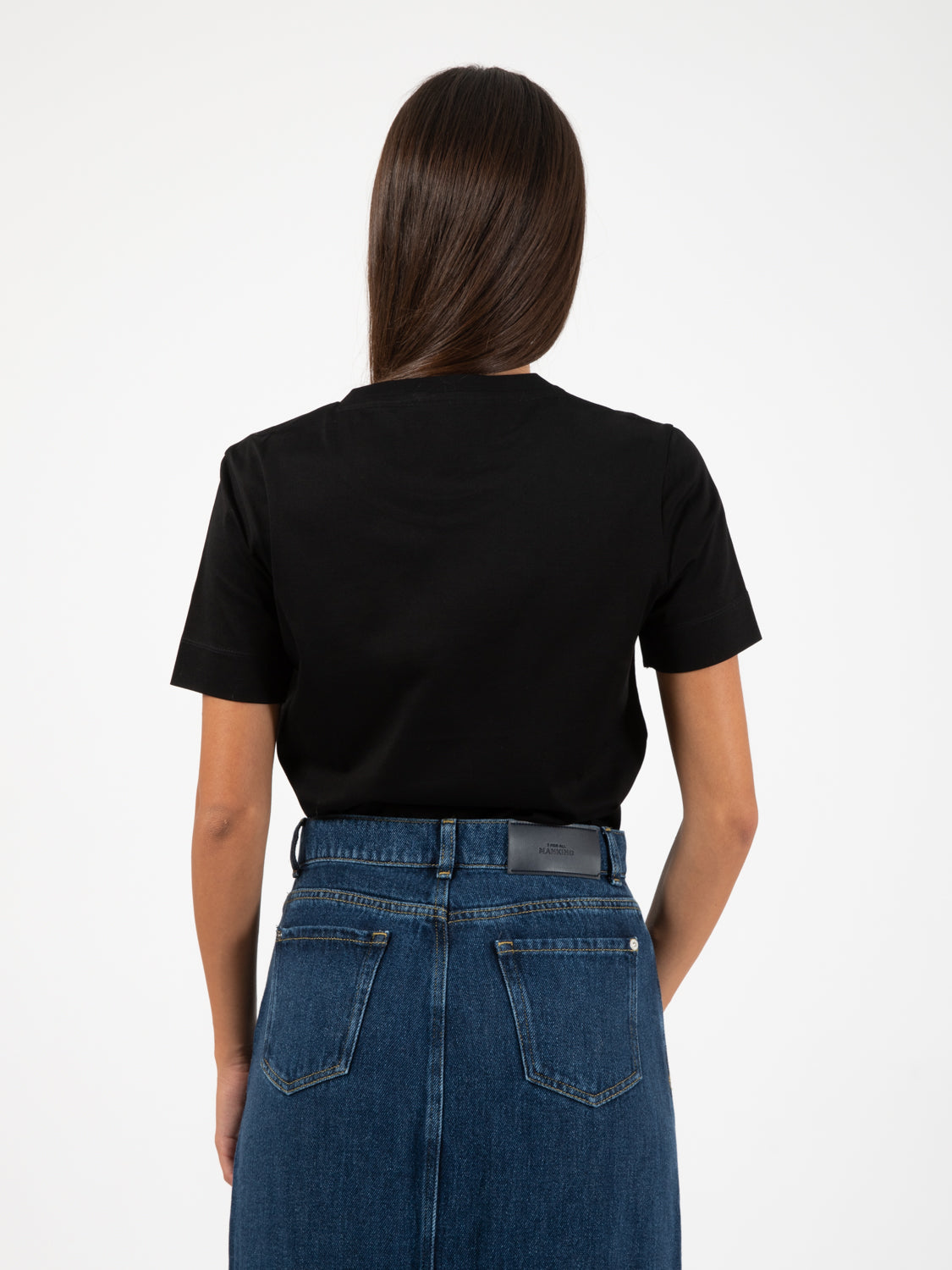 T-shirt con stampa frase nero diamante