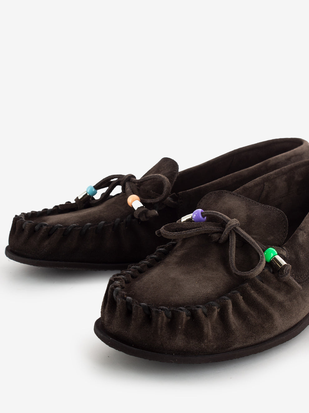 Mocassini in camoscio marrone