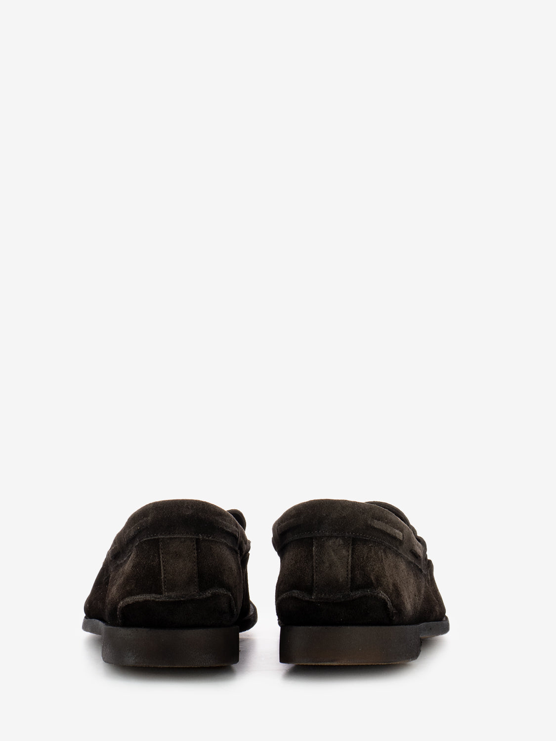 Dark brown suede moccasins