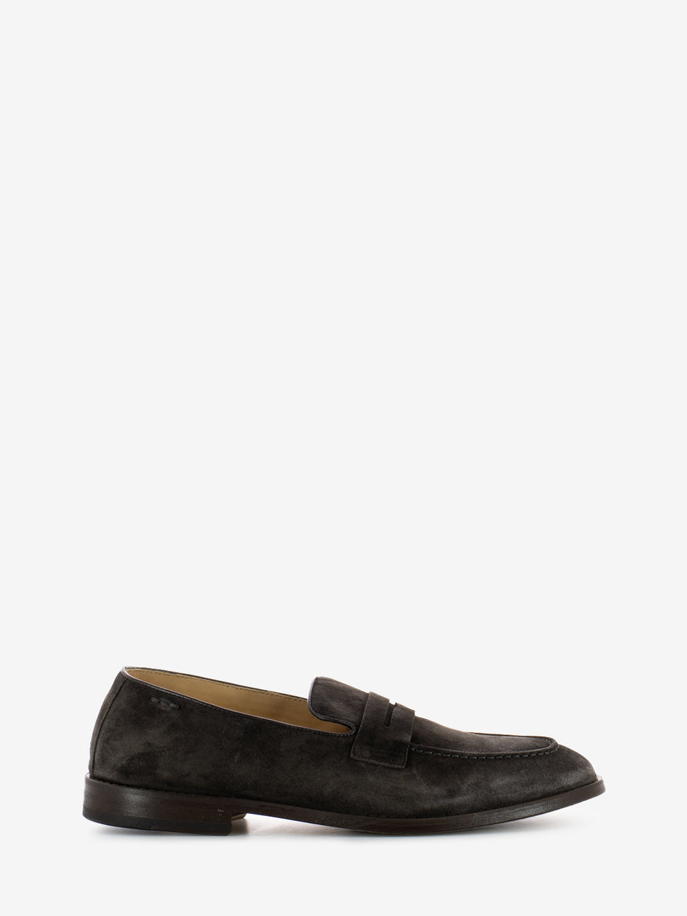 Dark brown suede moccasins