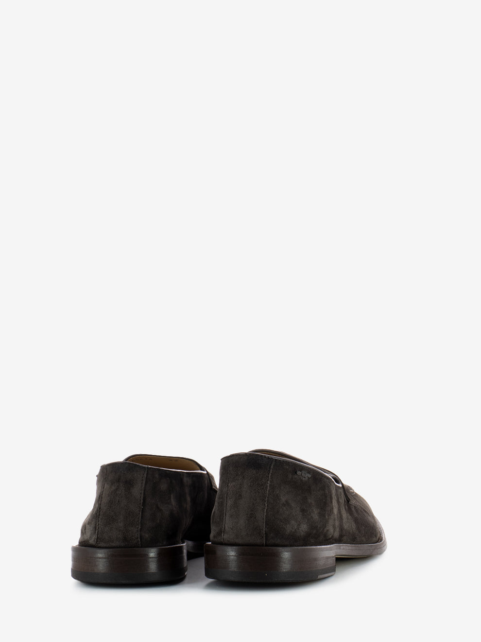 Dark brown suede moccasins