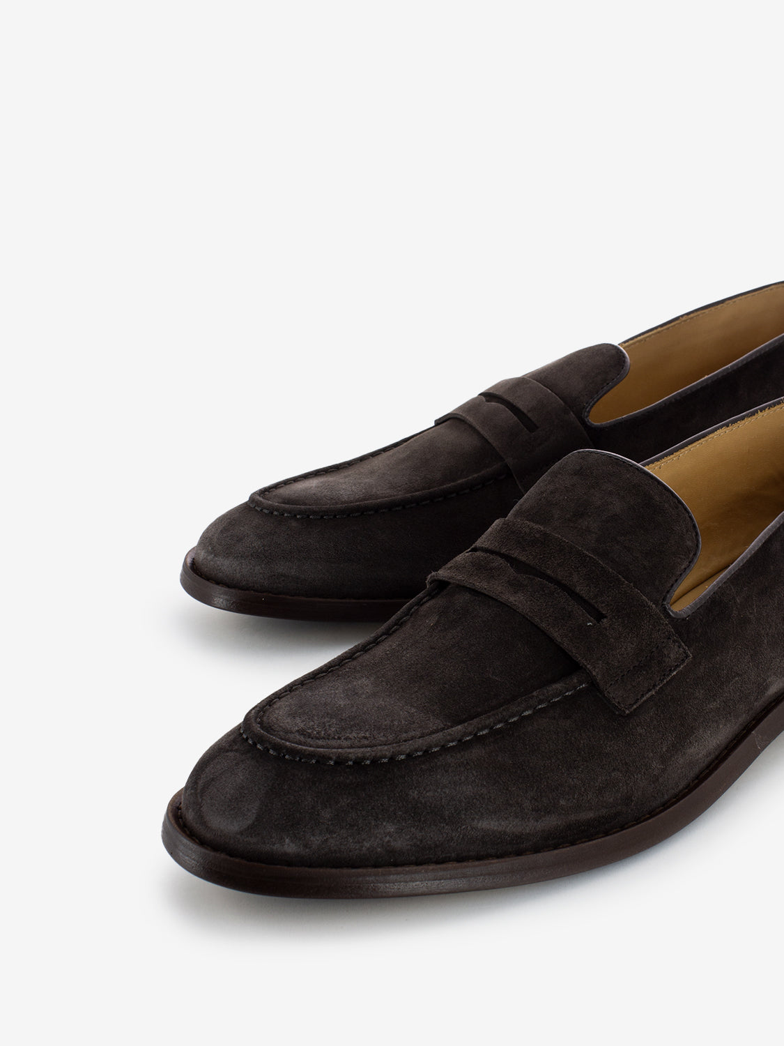 Mocassini in suede testa di moro