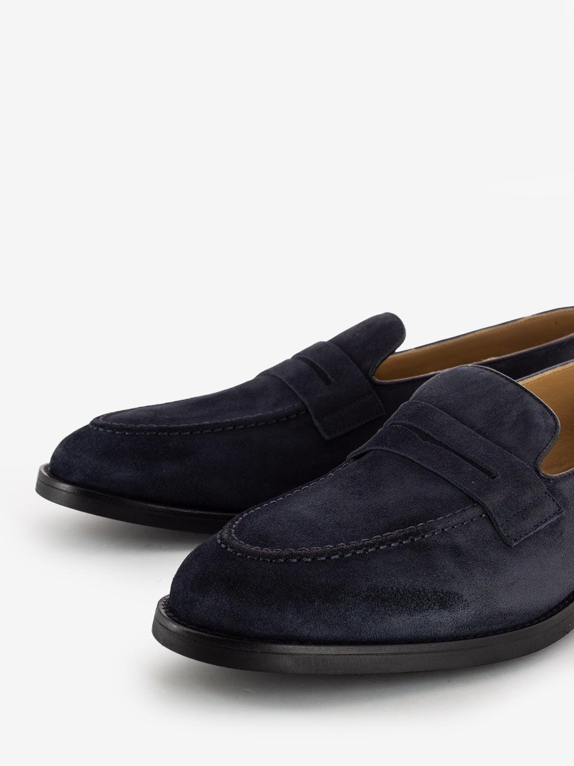 Tempesta Moccasins in Blue Suede