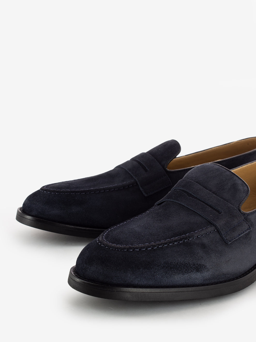 Tempesta Moccasins in Blue Suede