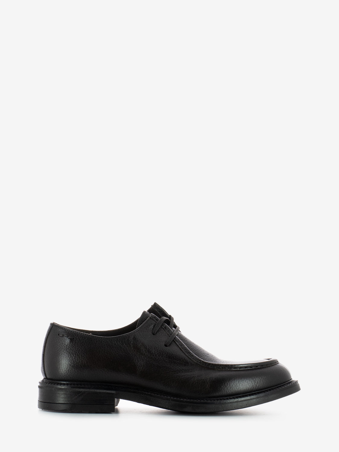 DARK BROWN HAMMERED LEATHER SHOE 68017_TDM