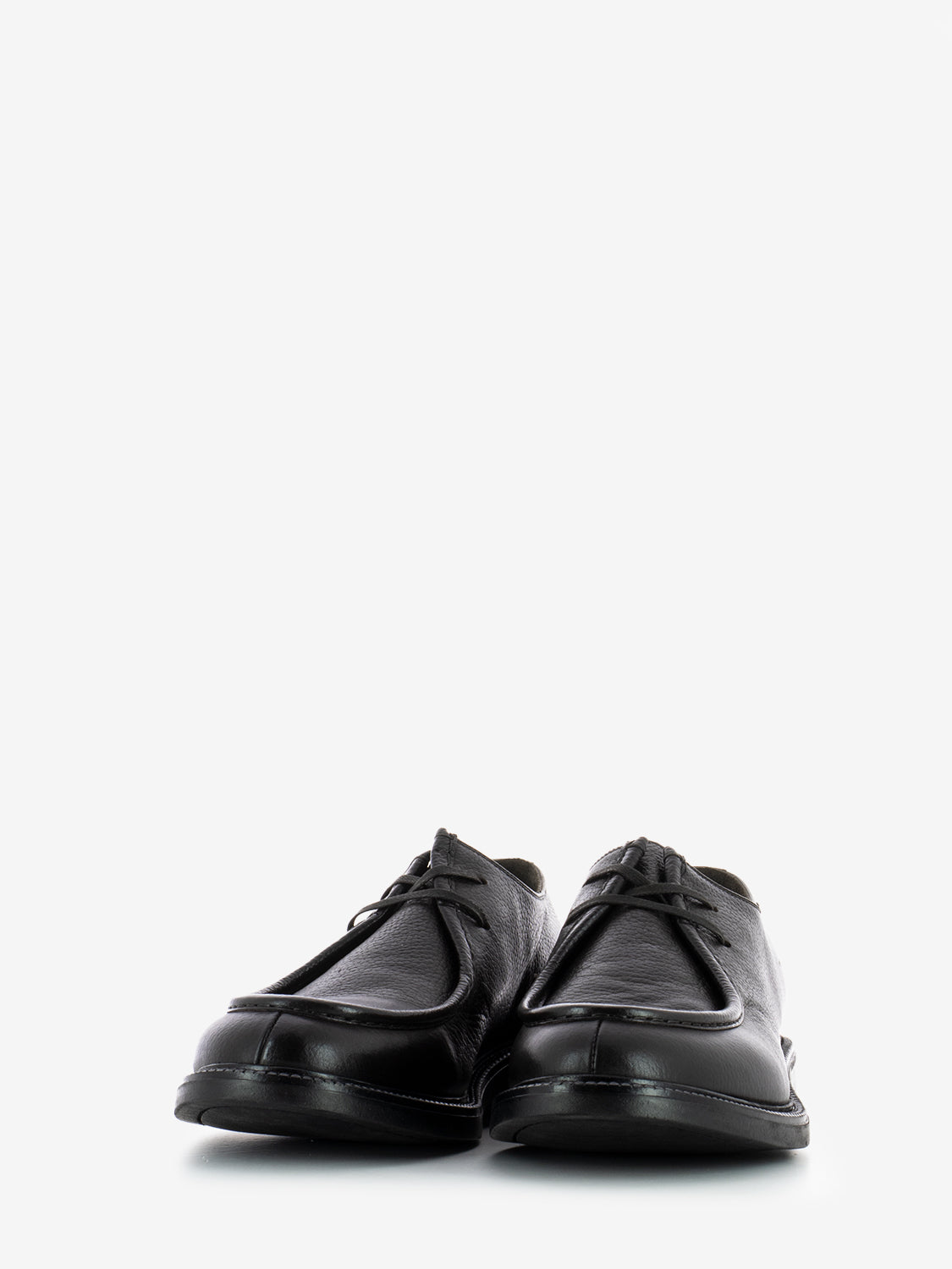 DARK BROWN HAMMERED LEATHER SHOE 68017_TDM