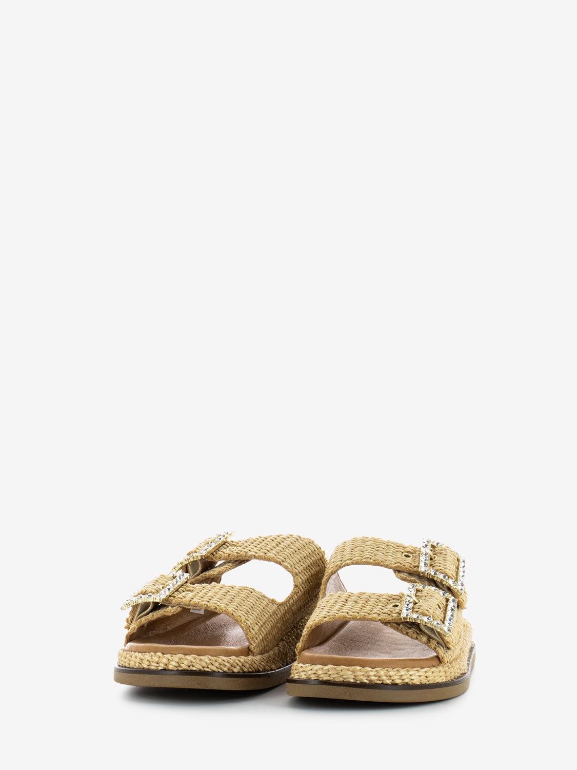 Ciabatte Greta in raffia beige