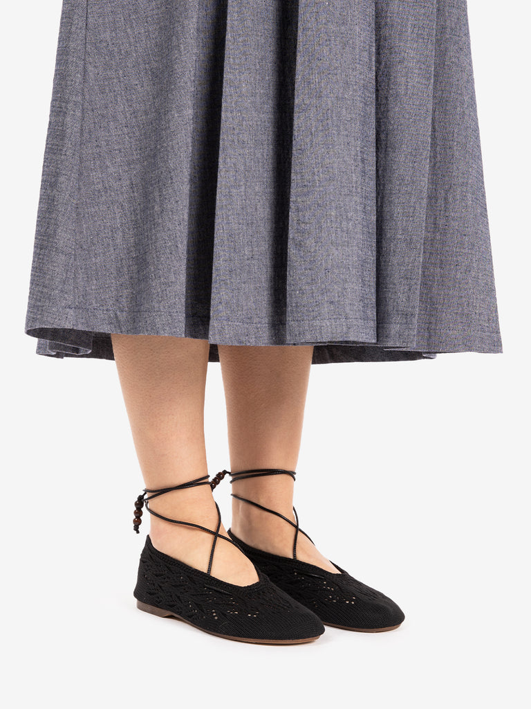 ALOHAS - Ballerine Rosemary crochet black