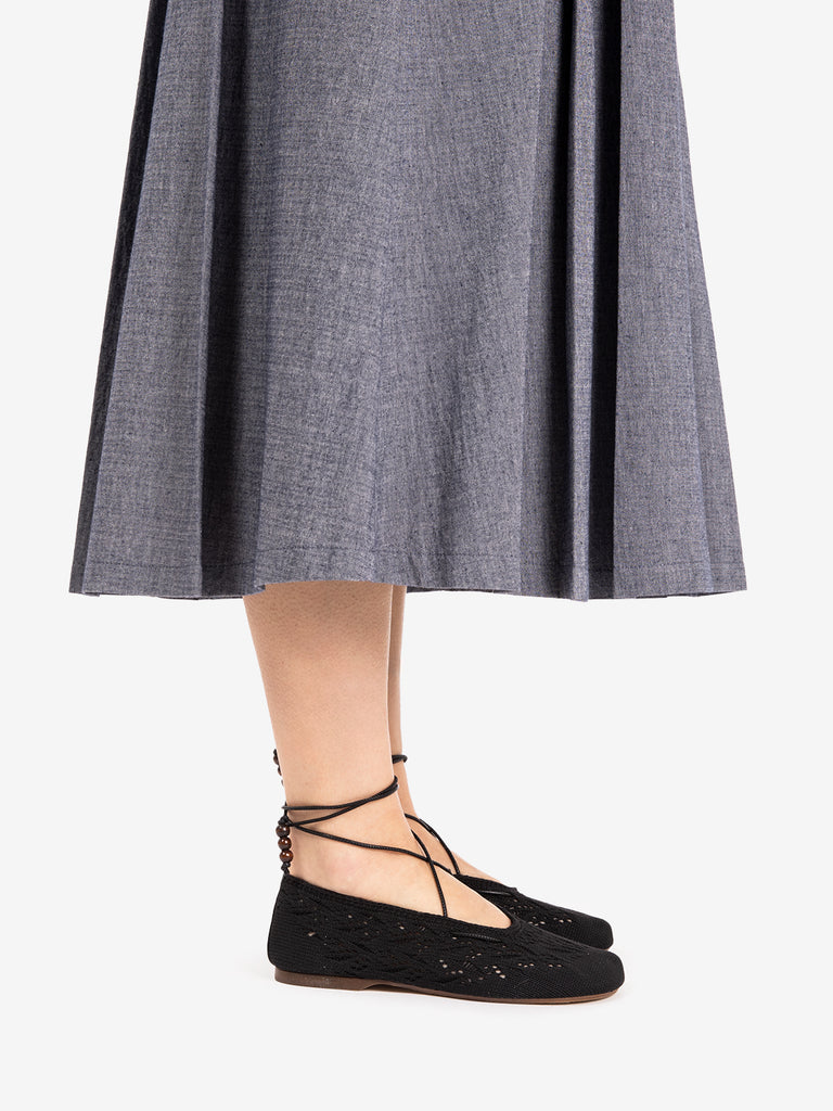 ALOHAS - Ballerine Rosemary crochet black