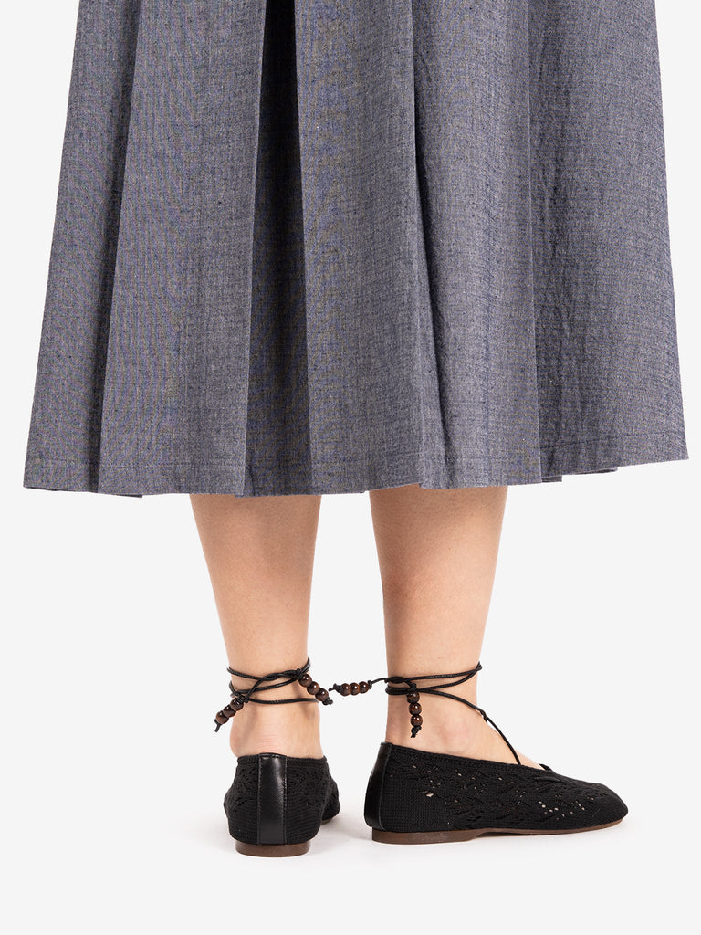 ALOHAS - Ballerine Rosemary crochet black