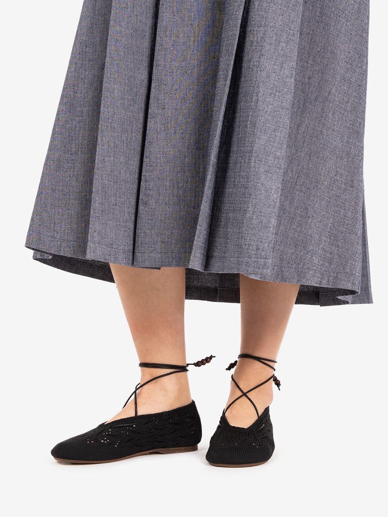 ALOHAS - Ballerine Rosemary crochet black