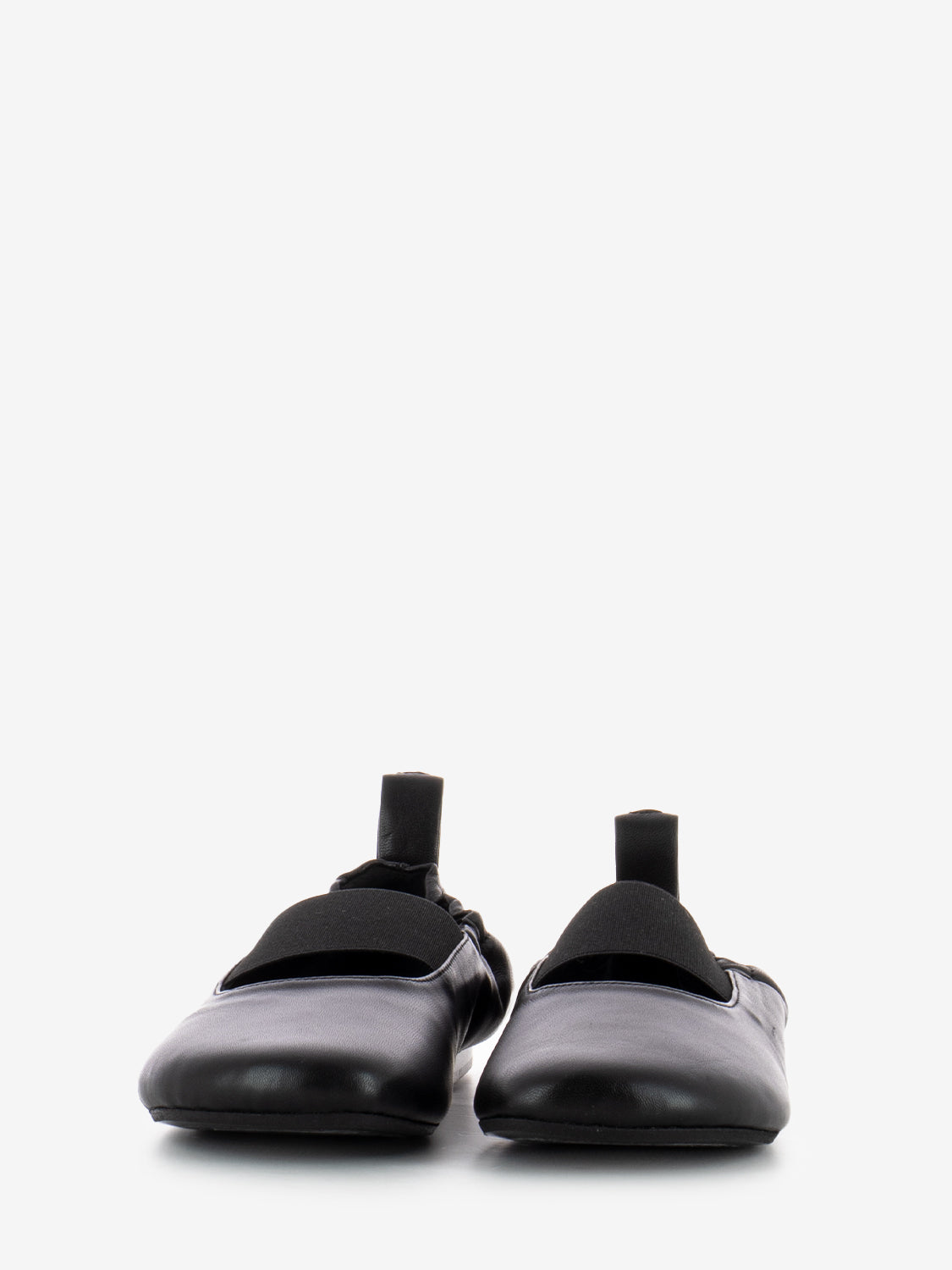 Sutton black leather ballerinas