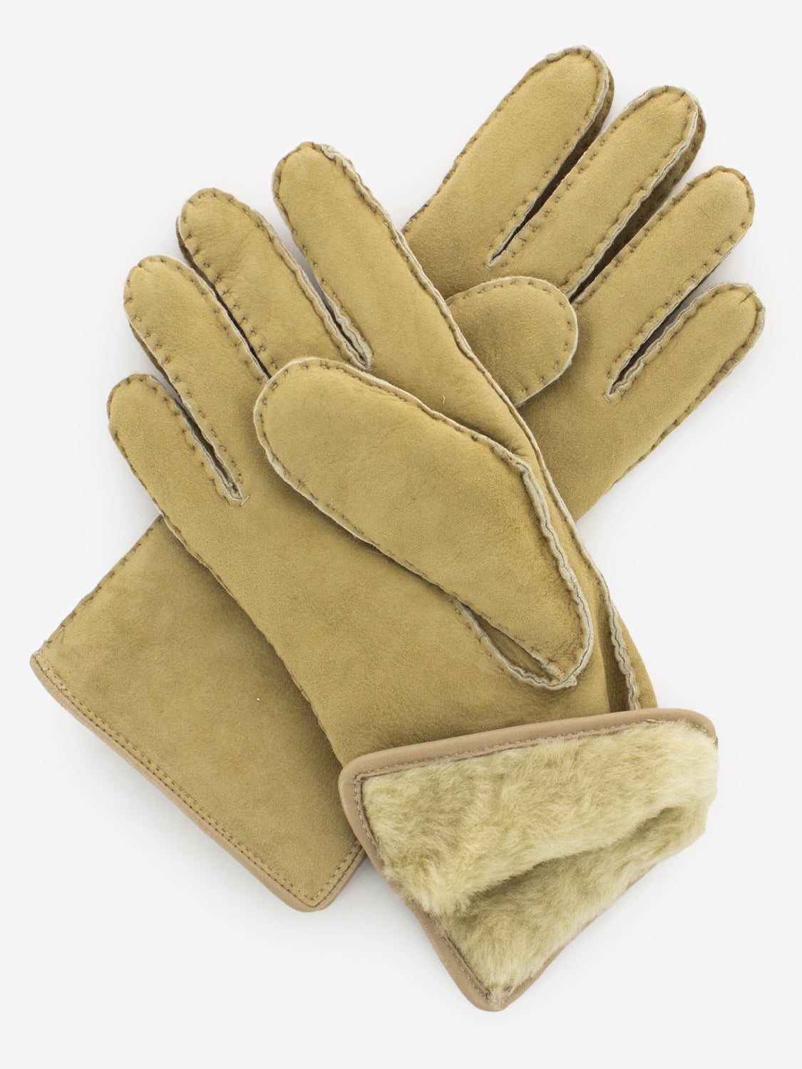 Vanilla sheepskin gloves