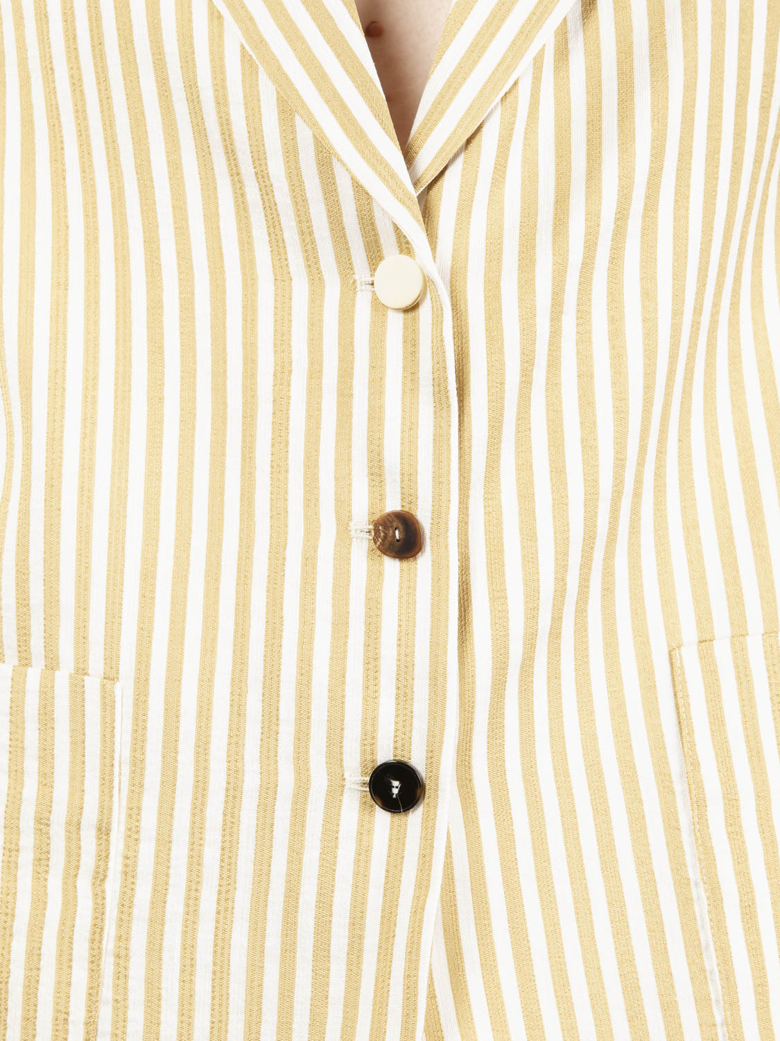 Blazer a righe effetto satin gold