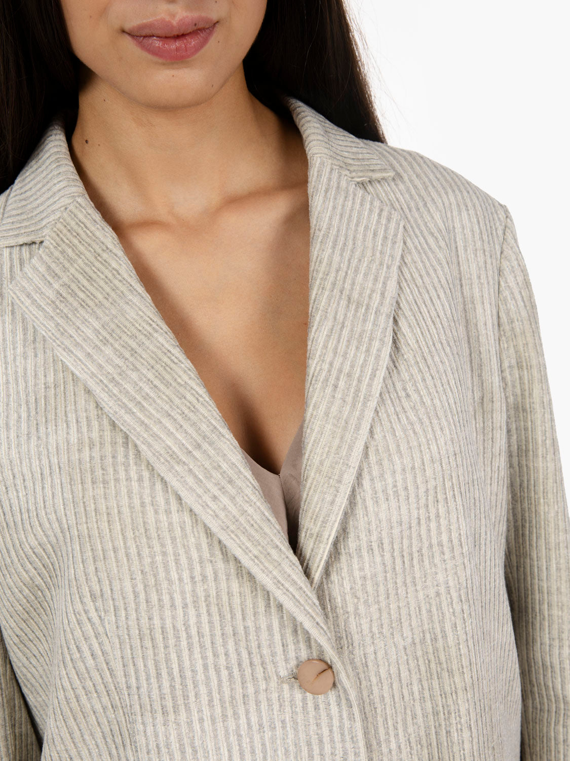 Blazer velvet stripes perla
