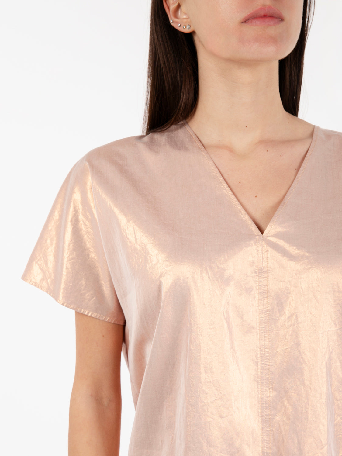 Blusa shining popeline rame
