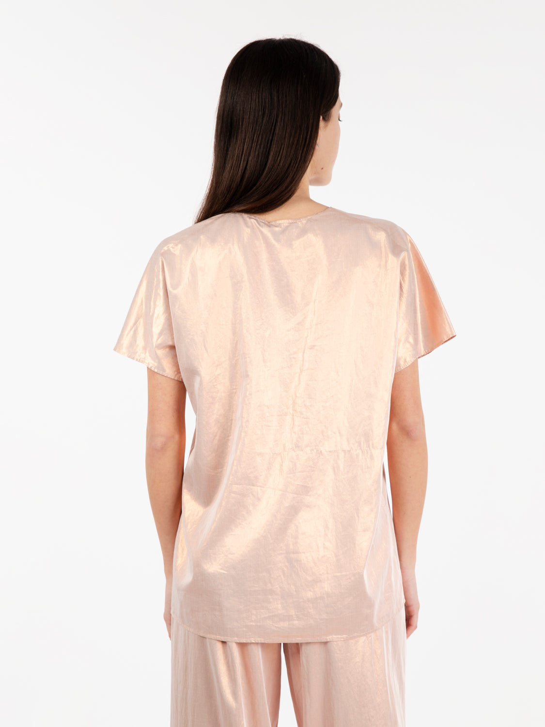 Blusa shining popeline rame
