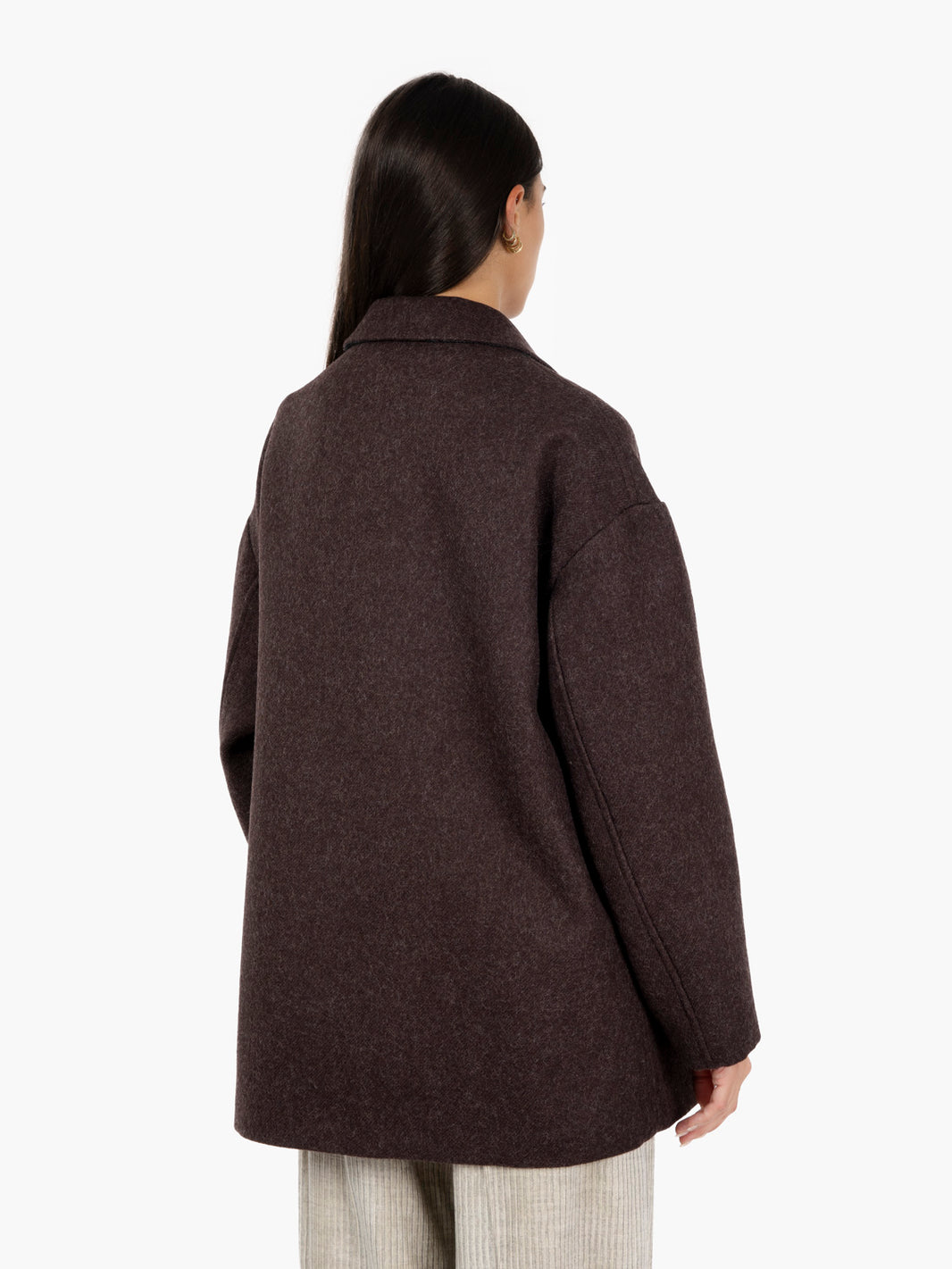 Caban coat double choco