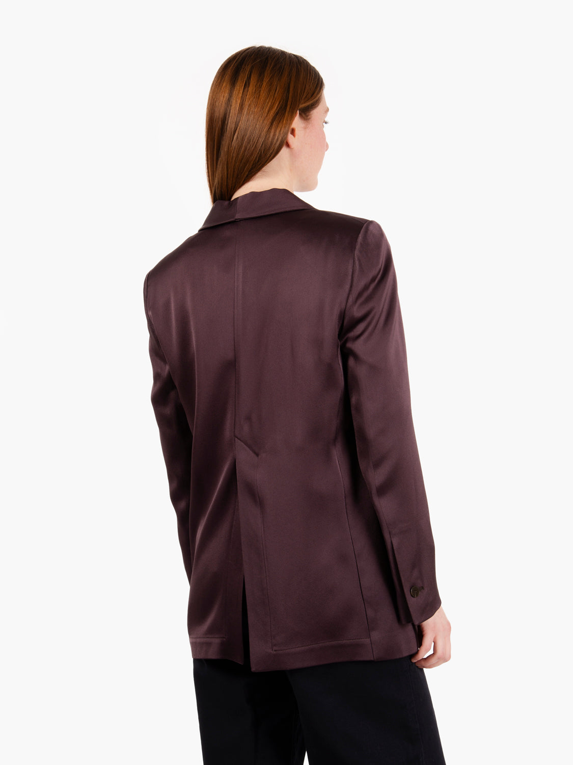 Giacca Liquid Satin melanzana