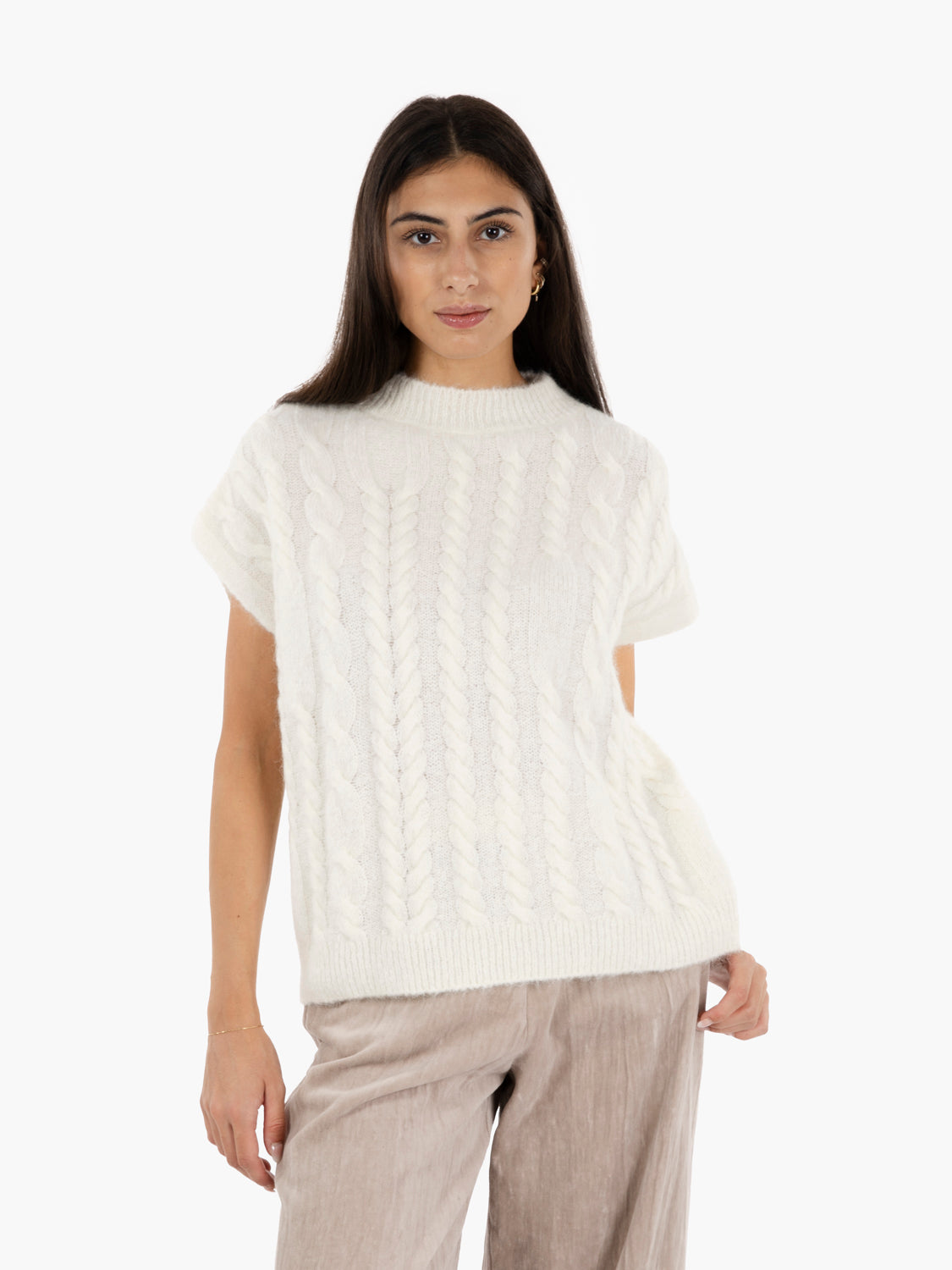Super mohair milk vest