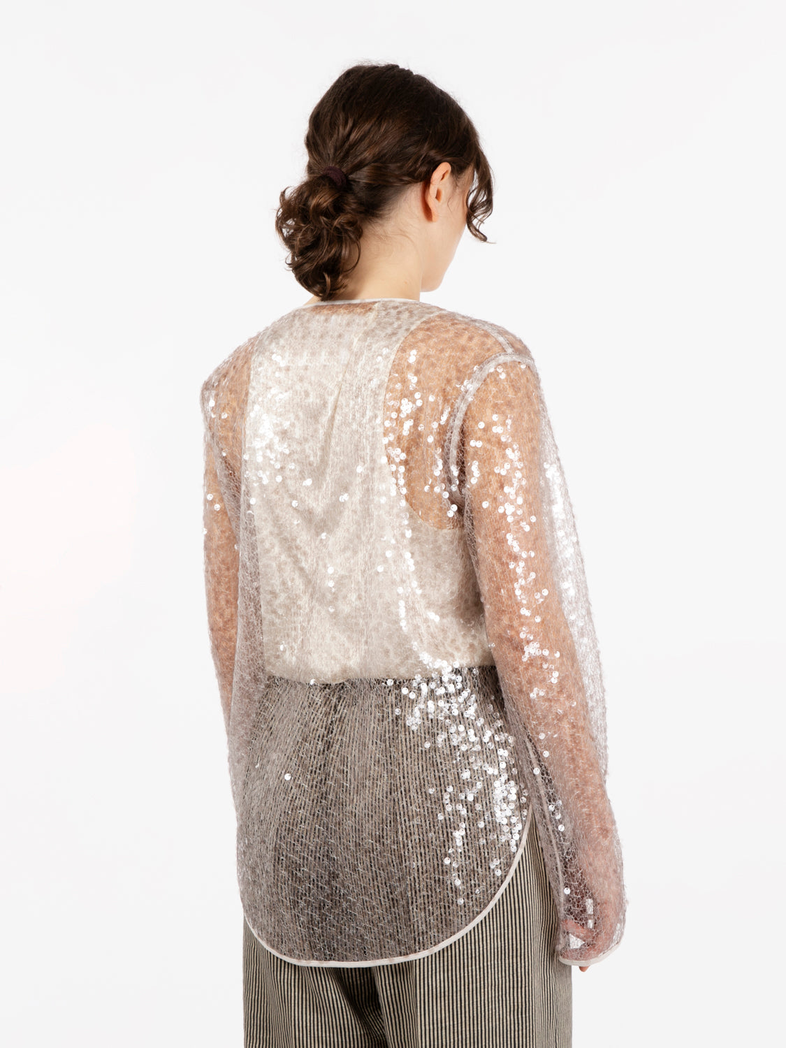 Kimono lace sequins smoke