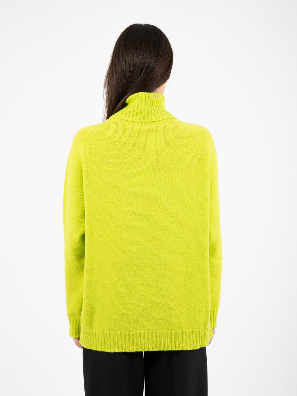 Maglione a collo alto verde lime