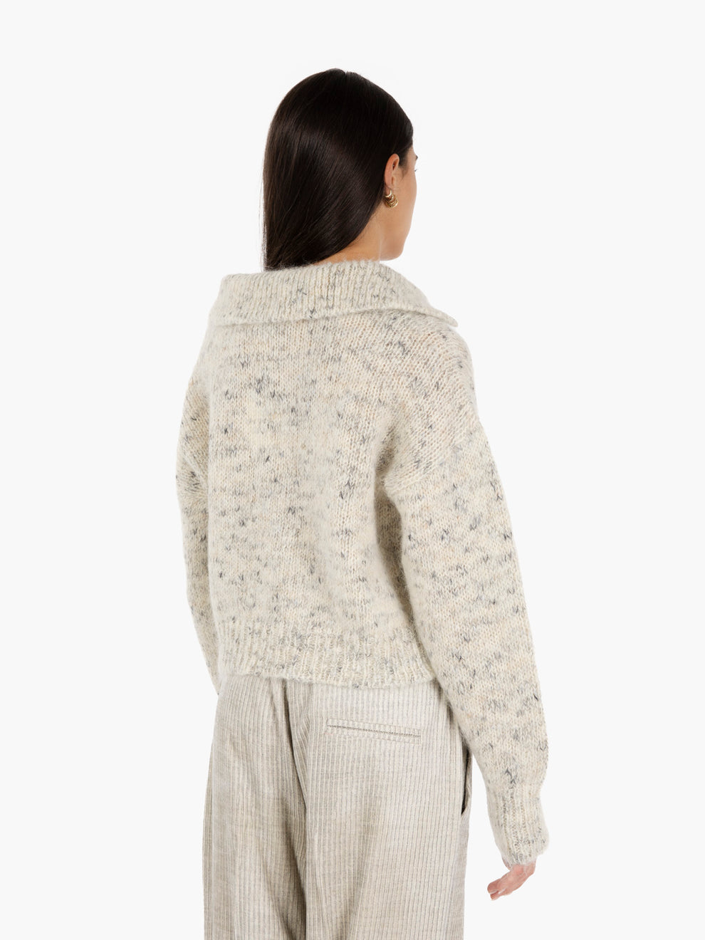 Maglione soft tricot polo burro