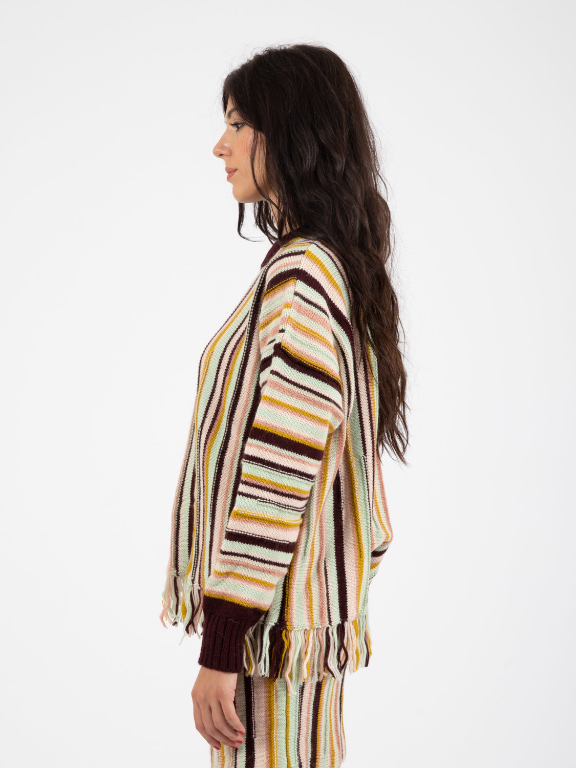 Maglione stripes e jaquard fran mix