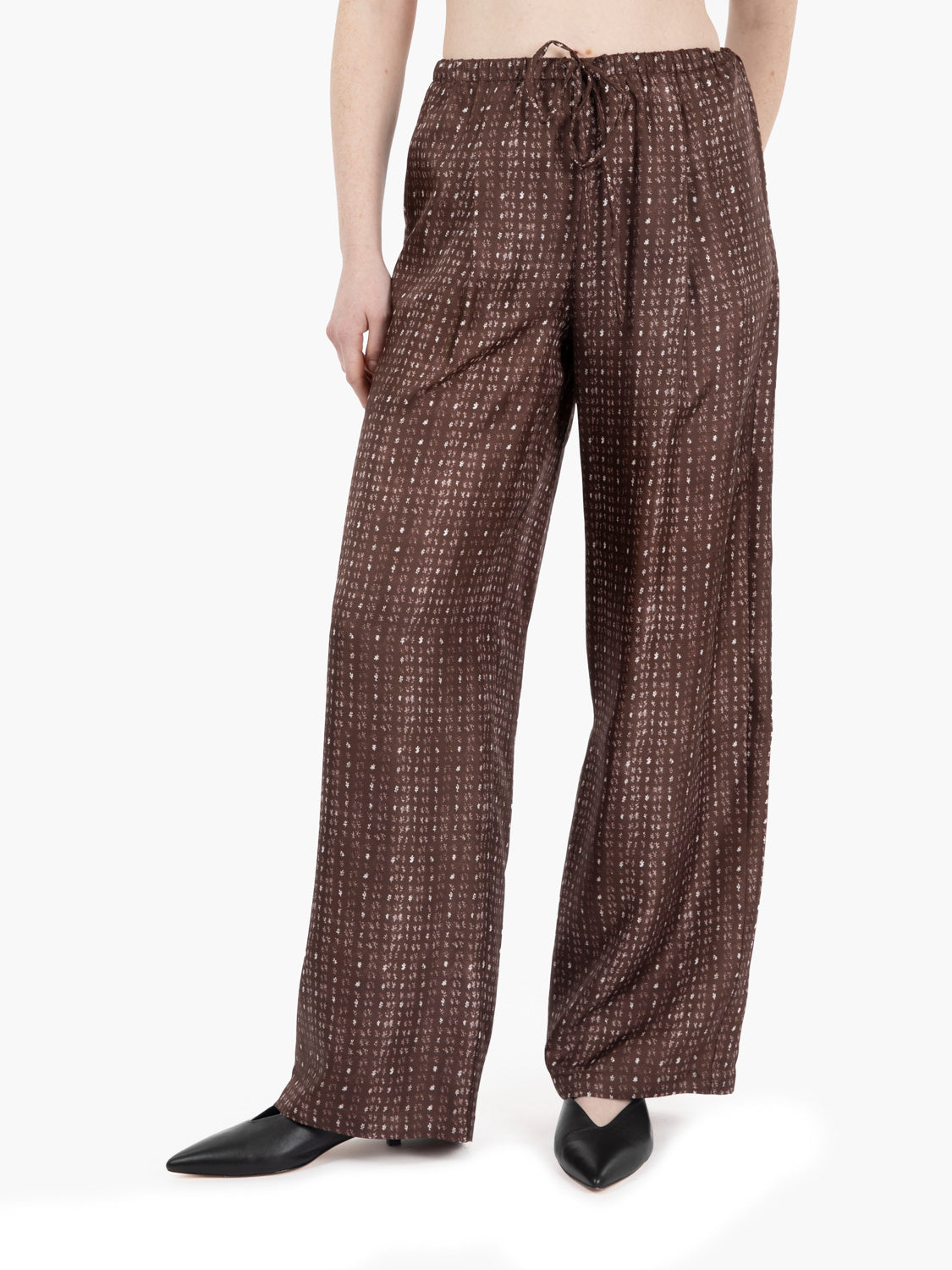 Pantaloni corallo print pijama choco