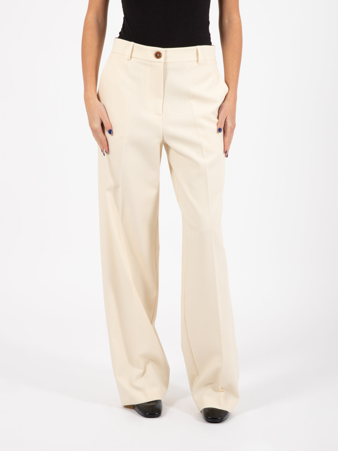 Pantaloni Urban daily dritti gesso