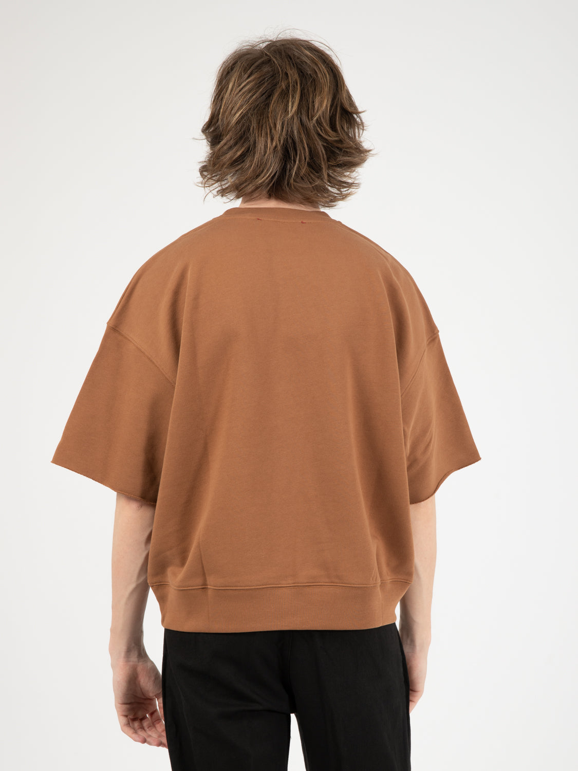 Tobacco short sleeve sweatshirt