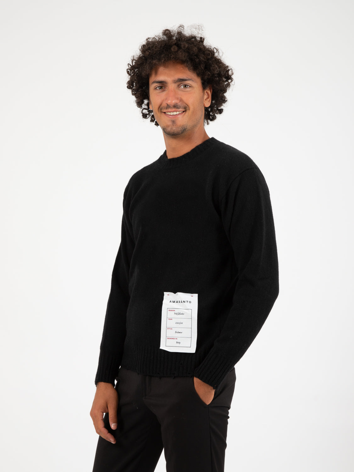 Black destroyed sweater