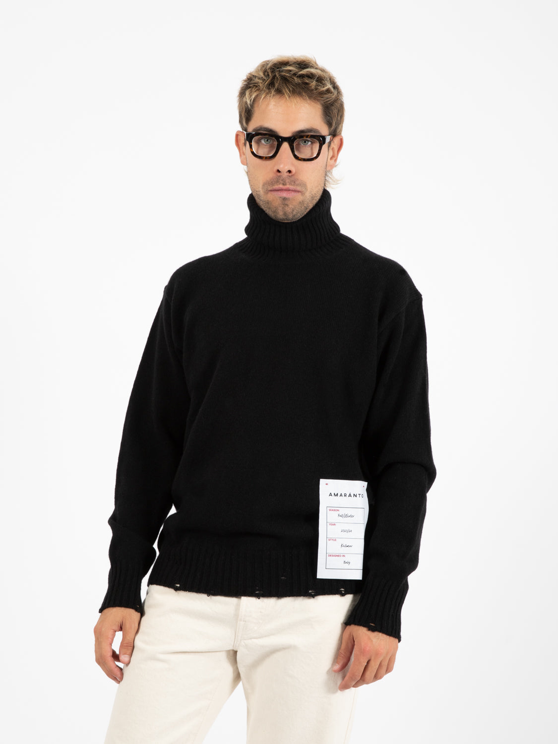 Maglione Dolcevita Nero Dolcevita Uomo Di Marca LYLE SCOTT