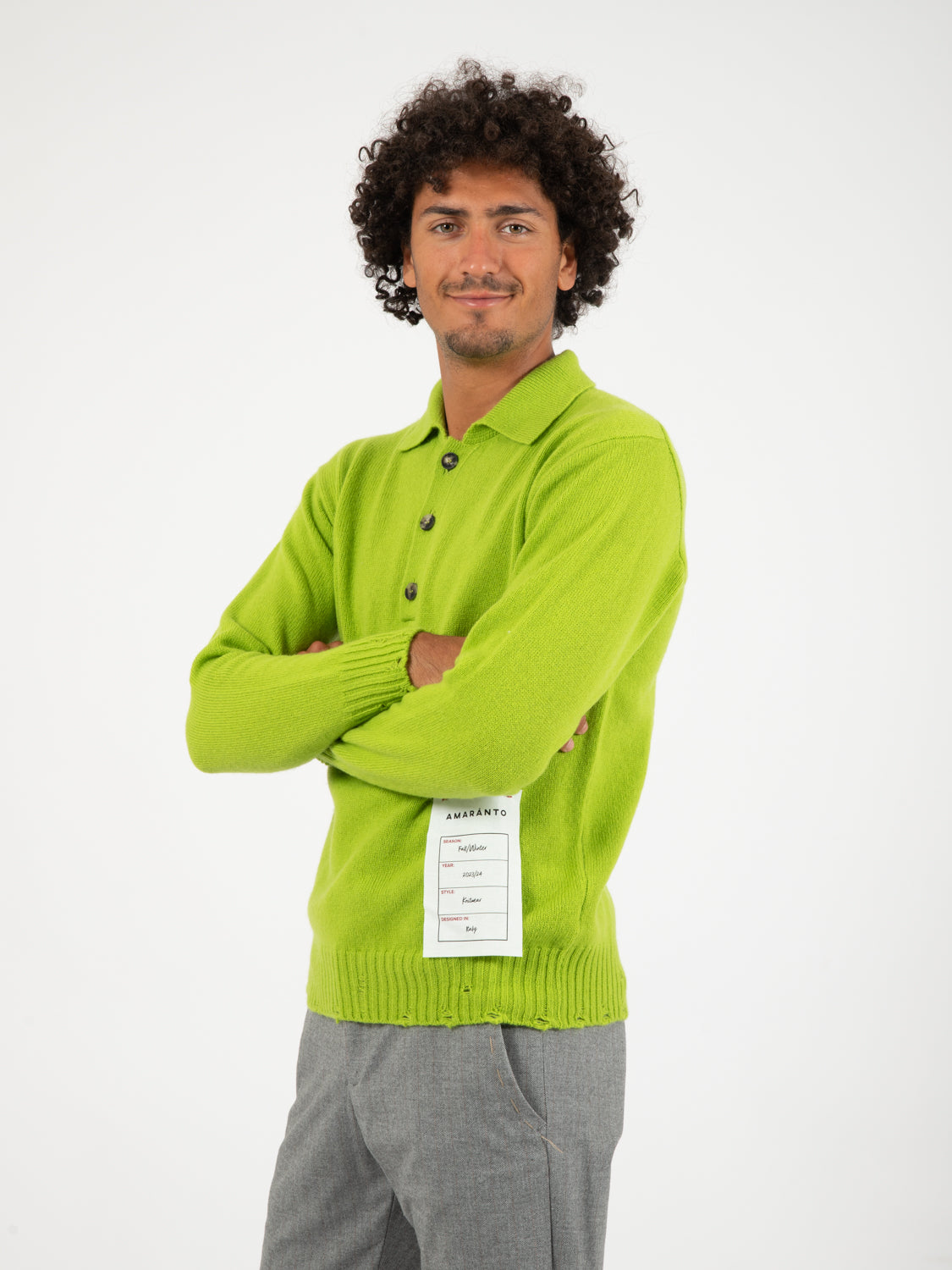 Maglione polo kiwi