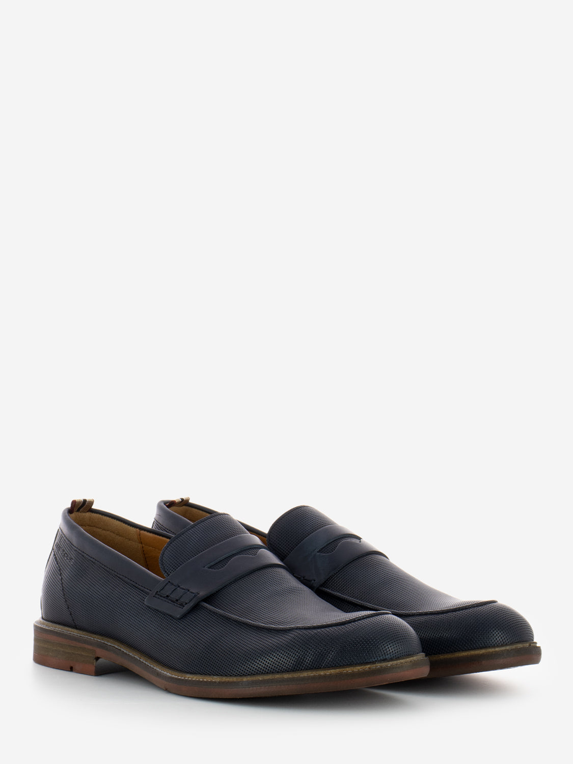 Mocassini Caye in pelle blu