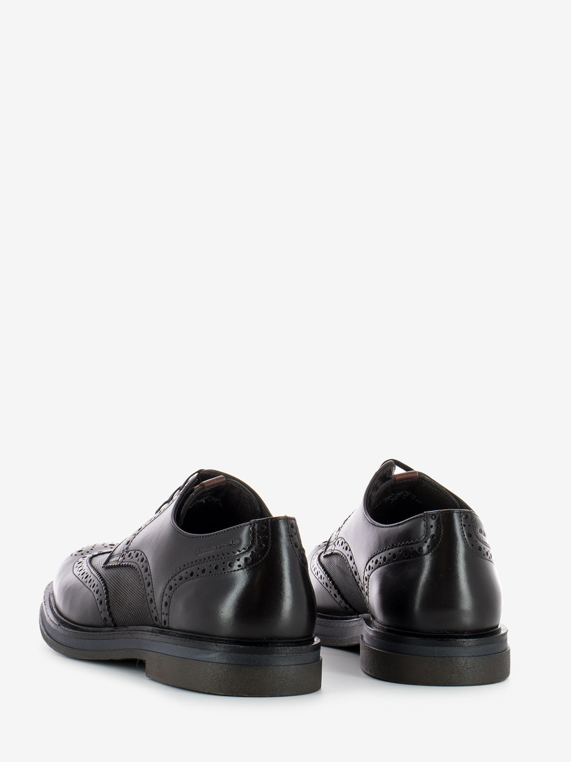 Scarpa derby full-brogue testa di moro