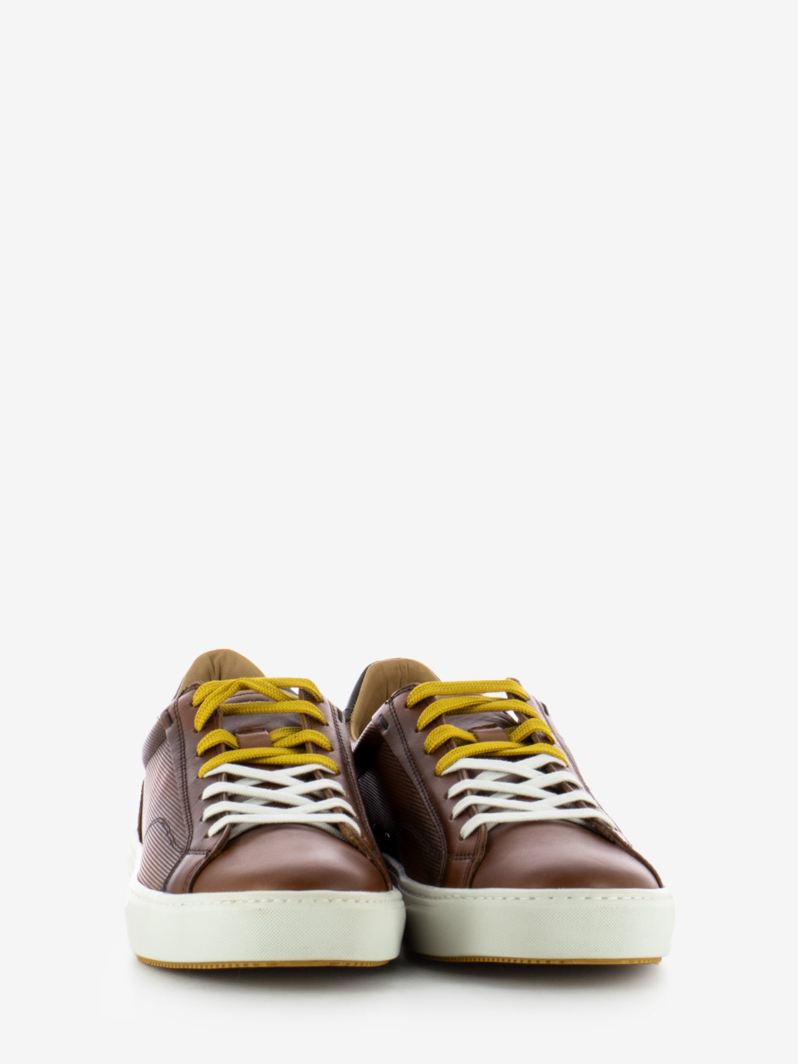Sneakers in pelle cognac