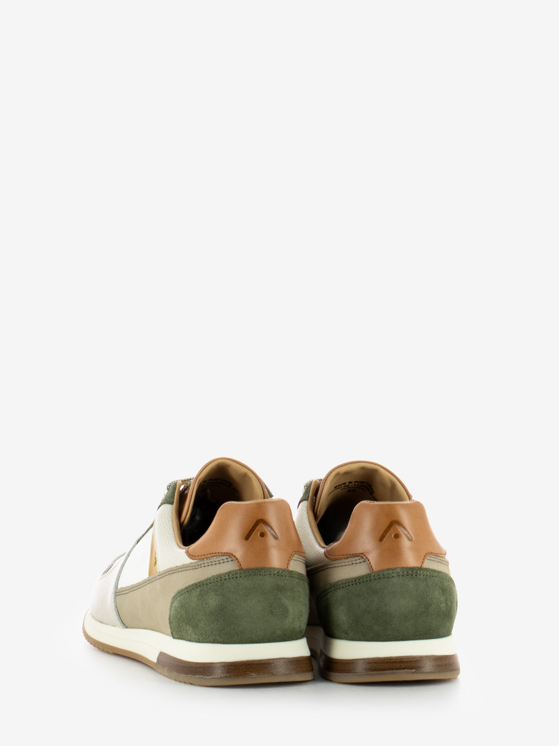 Sneakers in pelle e tessuto grey / off white / kaki