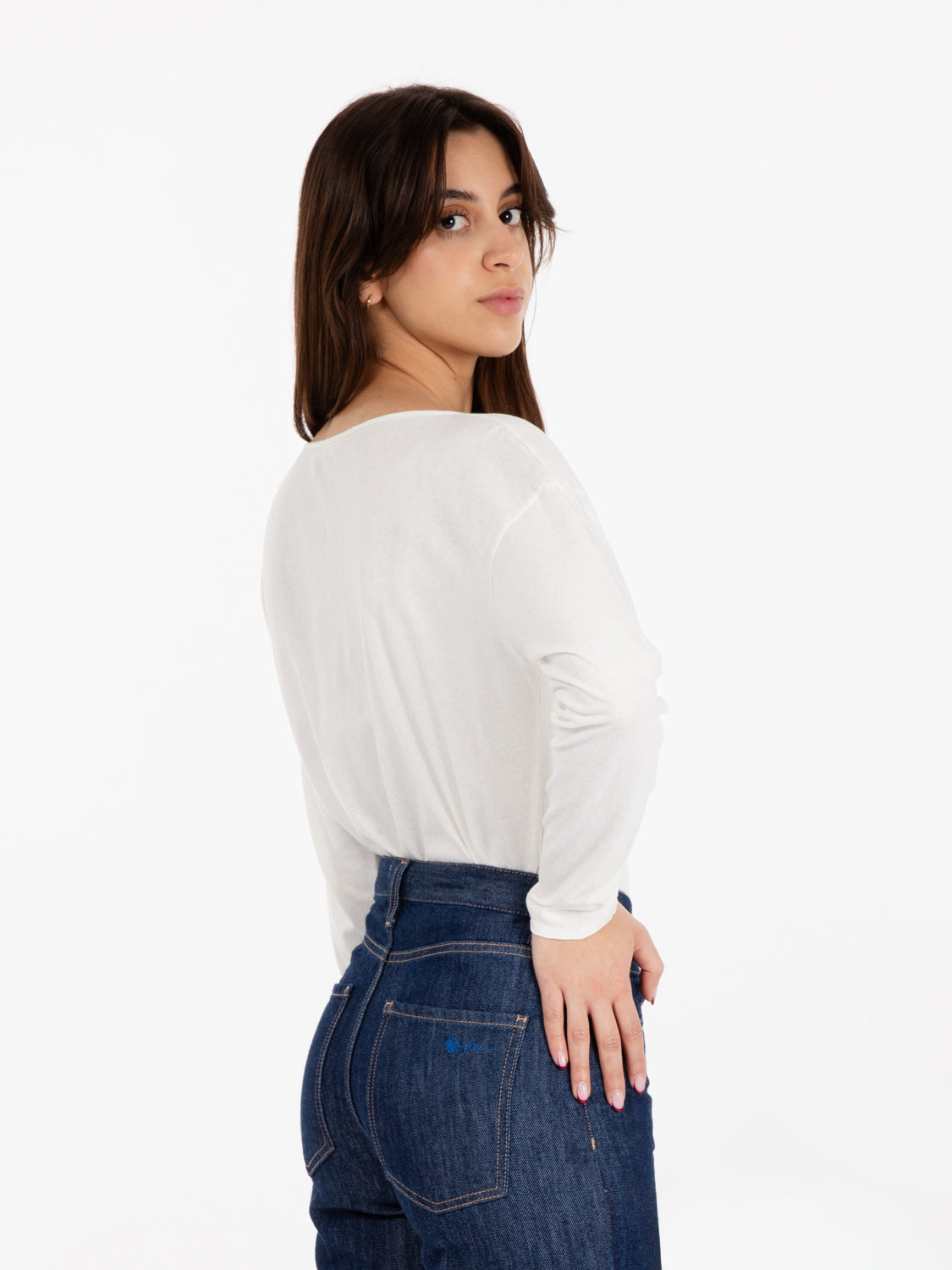 Maglia a maniche lunghe Aksun white