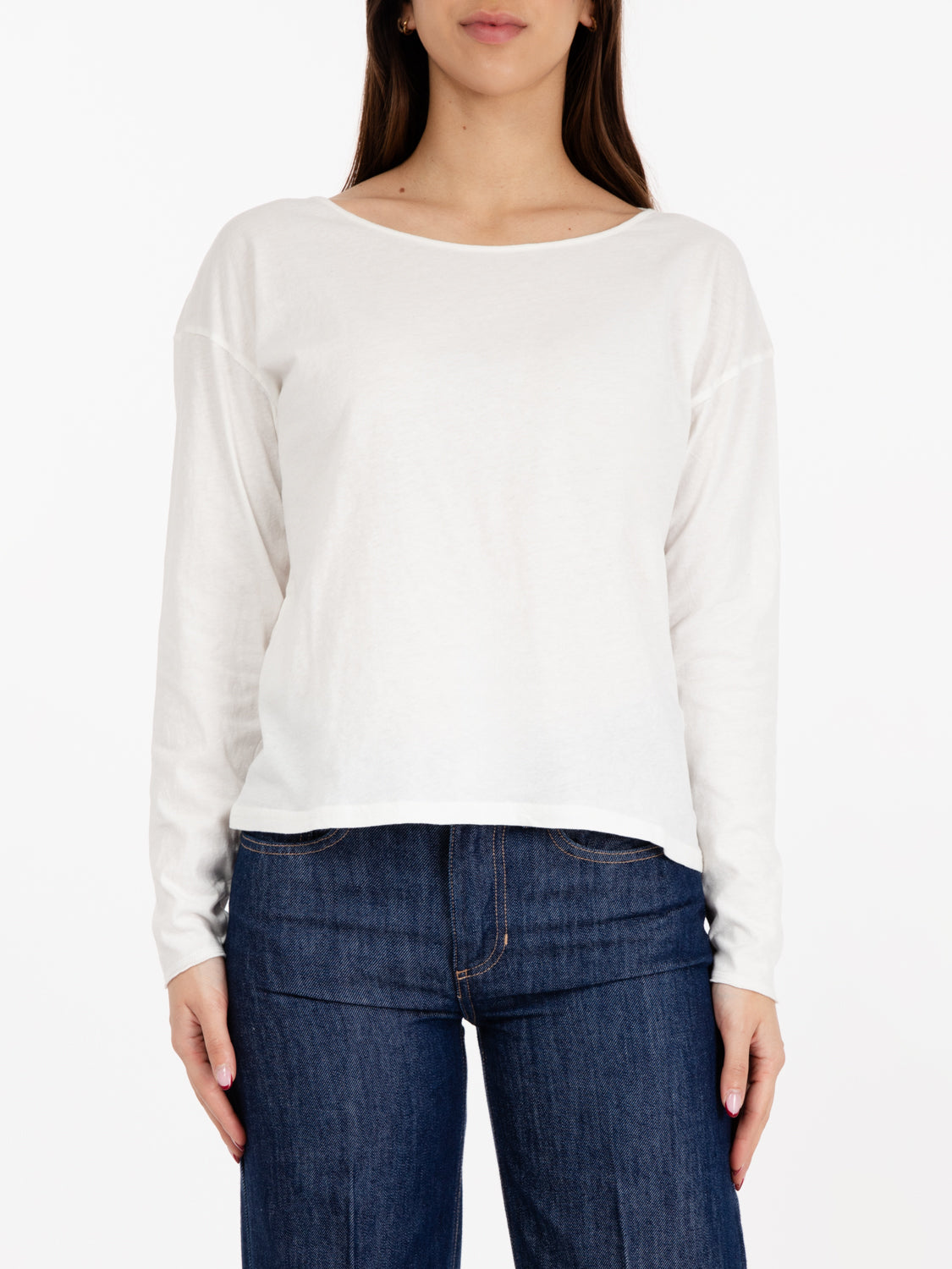 Maglia a maniche lunghe Aksun white