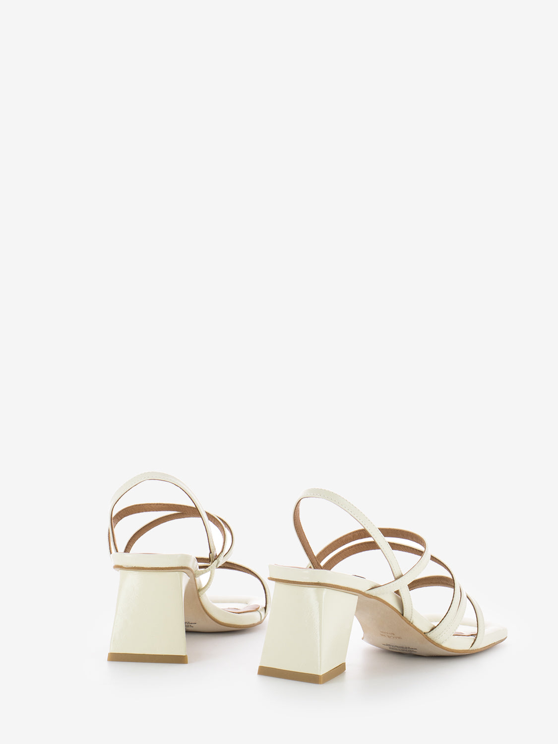 Trapeze heel sandal in cream