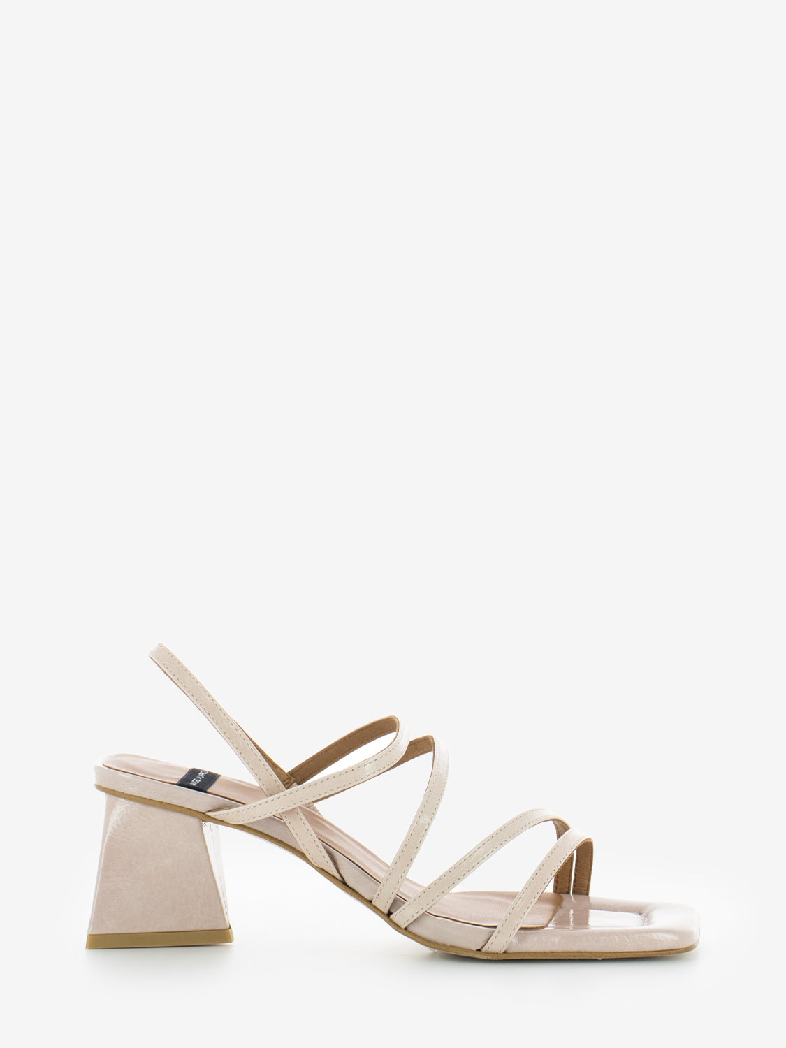 Sandal trapezoid heel sol petal