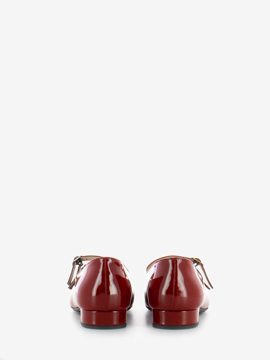 Carmine patent leather ballerina